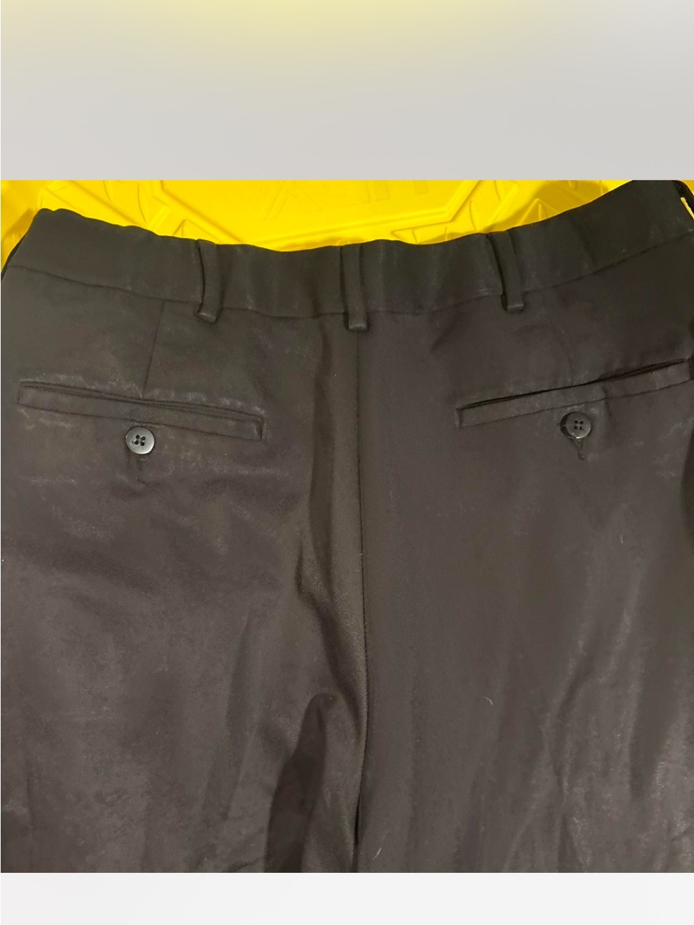 Savane Black Flat-Front Dress Pants